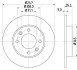 HELLA CITROEN гальмівний диск задній Berlingo, C2, C3, C4 HELLA PAGID 8DD 355 108-391 (фото 1)