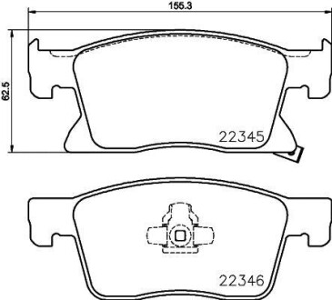 HELLA OPEL гальмівні колодки передн. ASTRA K 15- HELLA PAGID 8DB 355 024-781