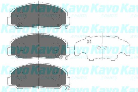 PARTS TOYOTA гальмівні колодки передн. Land Cruiser -96 KAVO KBP-1505 (фото 1)