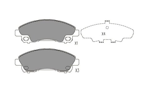 PARTS MITSUBISHI Колодки гальмівні Canter 12- KAVO KBP-5549