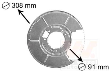 Защита тормозного диска BMW E36,E46 Rear Left VAN WEZEL 0646373