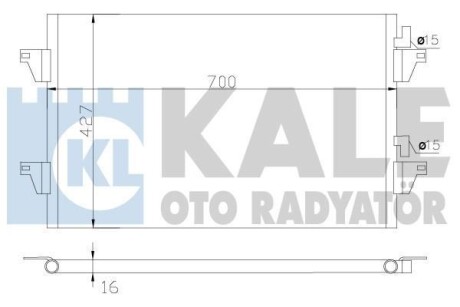 RENAULT радіатор кондиціонера Espace IV,Laguna II 01- KALE 342590