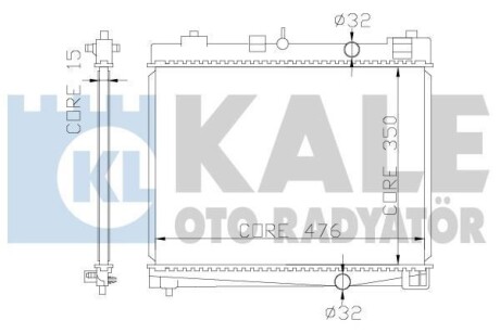 TOYOTA радіатор охолодження Yaris 1.0/1.3 05- KALE 367000