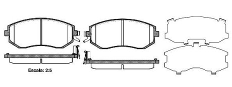 SUBARU гальмівні колодки передні Forester(SG) 2.0,2.0S 02- Impreza,Legacy REMSA 0951.04