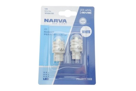 Лампа світлодіодна W21/5W white LED Range Performance 2.4/0.48W W3x16q (блістер 2шт) (вир-во) NARVA 181694100 (фото 1)