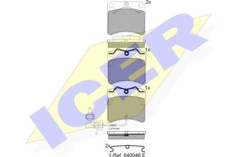 Комплект гальмівних колодок (дискових) ICER 141321 (фото 1)