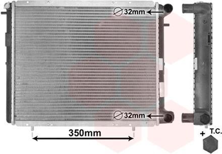 Радіатор REN R19/TRAFFIC 2 88-96 VAN WEZEL 43002045