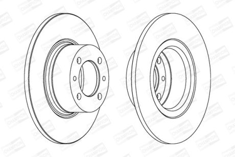 Диск тормозной ВАЗ 2101 передн. (2 шт.) CHAMPION 561074CH