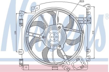 Вентилятор охолодження двигуна NISSENS 85598