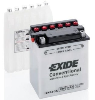 Стартерна батарея (акумулятор) EXIDE 12N14-3A (фото 1)