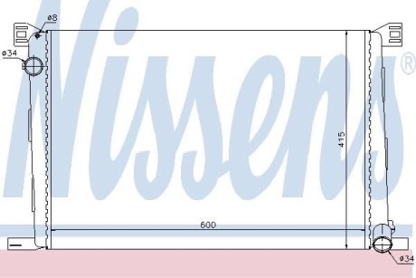 Радіатор системи охолодження NISSENS 69706 (фото 1)