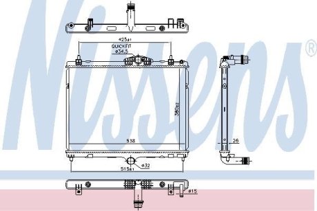 Радіатор системи охолодження NISSENS 606055