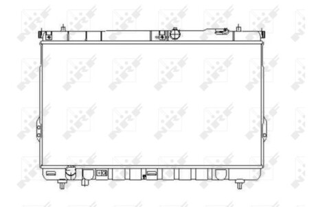 Радіатор охолодження двигуна HYUNDAI Santa Fe 2.0D 01- NRF 53358
