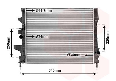 Радіатор охолодження FORD FOCUS 10/14 > 18 VAN WEZEL 18002644