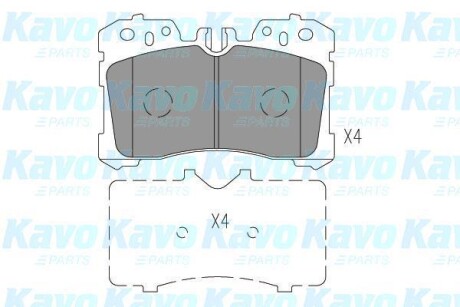 Комплект гальмівних колодок KAVO KBP-9150