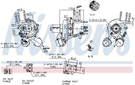 Турбіна KIA SORENTO I (BL) (02-) 2.5 CRDi NISSENS 93042