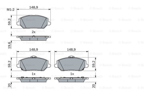 ДИСКОВI КОЛОДКИ ПЕРЕДНI BOSCH 0986424862