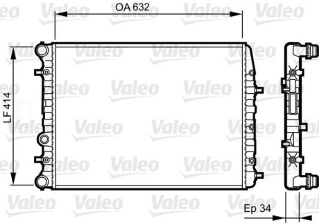 Радіатор охолодження двигуна VALEO 732864