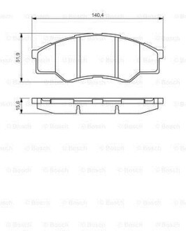 КОЛОДКИ ГАЛЬМІВНІ ПЕРЕДНІ BOSCH 0986494425