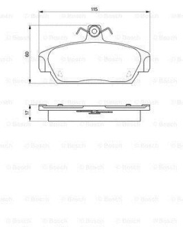 ГАЛЬМІВНІ КОЛОДКИ, ДИСКОВІ BOSCH 0986424092