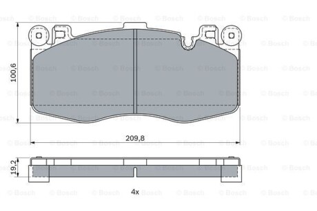 ДИСКОВI КОЛОДКИ ПЕРЕДНI BOSCH 0986424387