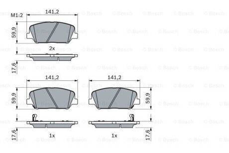 ДИСКОВI КОЛОДКИ ПЕРЕДНI BOSCH 0986494979