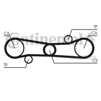 Зубчастий ремінь CONTITECH CT654
