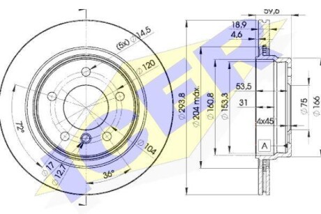 Диск гальмівний ICER 78BD5563-2