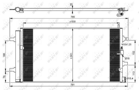Радіатор кондиціонера NRF 350069