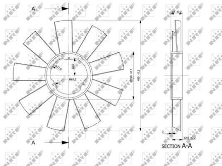 Крильчатка вентилятора NRF 49812
