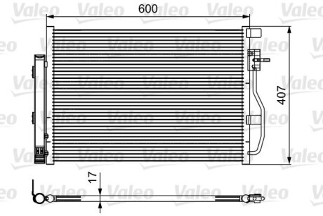 Радіатор кондиціонера AVEO/MOKKA 1.2-1.8 11- VALEO 814478