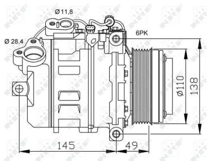 Компресор кондиціонера NRF 32533