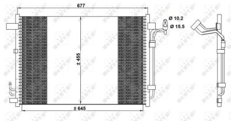 Радіатор кондиціонера NRF 350094