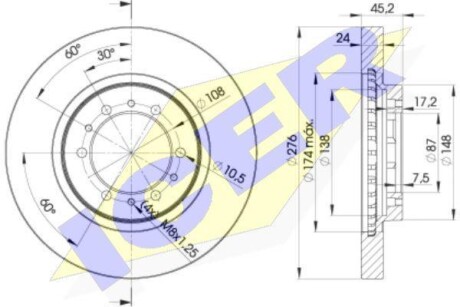 Диск гальмівний ICER 78BD8716-2