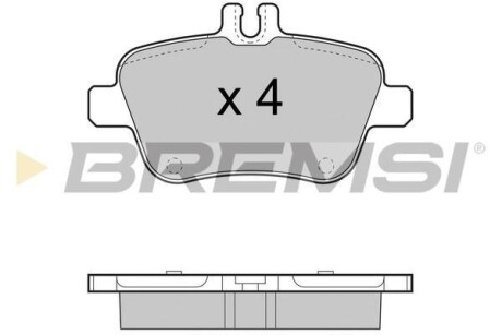 Гальмівні колодки зад. Mercedes Benz C117/W176/W246 BREMSI BP3469