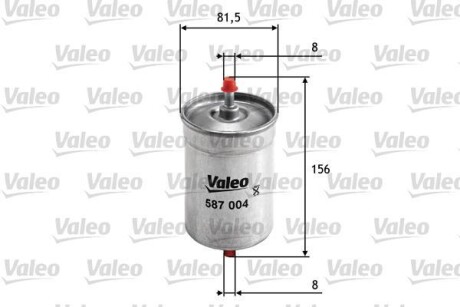 Фільтр паливний ALFA ROMEO/ALPINA/ALPINE/BERTONE/BMW 75/B3/V6/Freeclimber/3 "1,6-3,4 "71-06 VALEO 587004