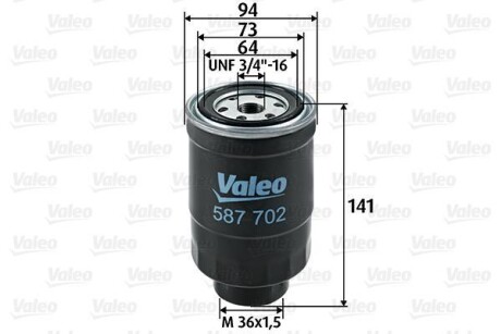Фільтр паливний CARBODIES/FORD/LDV/LTI/NISSAN FX/Maverick/CUB/TX/Almera "1,7-4,0 "81>> VALEO 587702