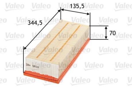 Фільтр повітряний AUDI/SEAT/SKODA/VW A3/Altea/Octavia/Beetle "1,4-2,0 "03>> VALEO 585001