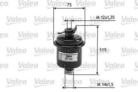 Фільтр паливний HONDA/ROVER/TOYOTA Civic/400/Paseo "1,3-3,5 "88>> VALEO 587208