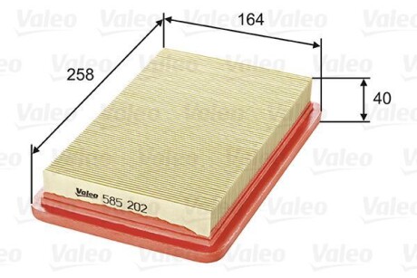 Фільтр повітряний FORD USA/MAZDA Probe/626 "1,6-2,5 "91-05 VALEO 585202