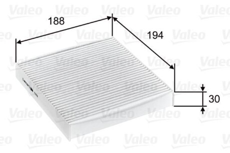 Фільтр салону FIAT/LANCIA Panda/Ypsilon "0,9-1,4 "07>> VALEO 715755