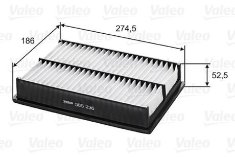 Фільтр повітряний MAZDA 3/5 "1,8-2,3 "03>> VALEO 585236