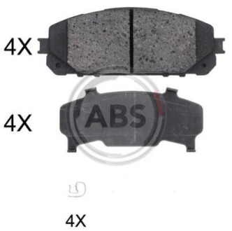 Колодка гальм. диск. передн. (ABS) A.B.S. 35047