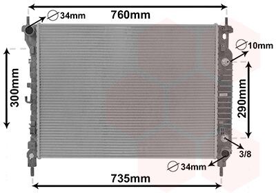 Радіатор охолодження CHEVROLET CAPTIVA 4/11 > 14 VAN WEZEL 08002067