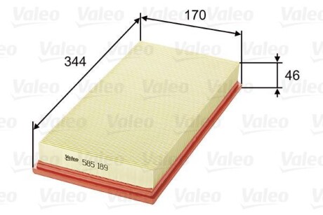 Фільтр повітряний MITSUBISHI/VOLVO Carisma/S40 "1,3-1,9 "95-06 VALEO 585189