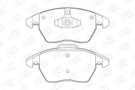 Гальмівні колодки пер. Citroen C4 Picasso 06-/Peugeot 5008 09- (ATE) CHAMPION 573134CH