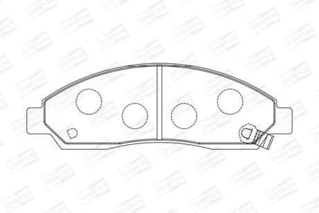 Гальмівні колодки перед. GREAT WALL Hover 06-, ISUZU D-Max 2.5D 07- CHAMPION 572643CH