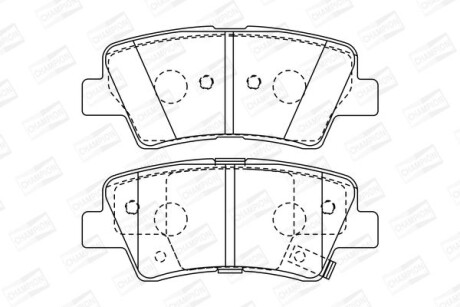 Гальмівні колодки зад. Hyundai i30/i40 11-/Kia Cee\'d 12- (akebono) CHAMPION 572629CH