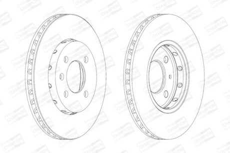 Гальмівний диск перед. Seat Mii/Skoda Citigo 11-19 компл. 2шт CHAMPION 562727CH
