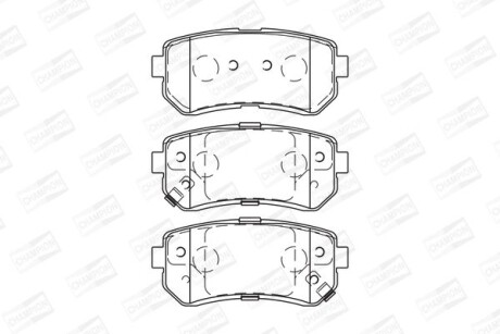 Гальмівні колодки зад. Accent/Ceed/Cerato/Creta/i20 (05-21) CHAMPION 572604CH